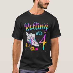 Rolling Into 4 years Lets Roll I m Turning 4 Rolle T-Shirt