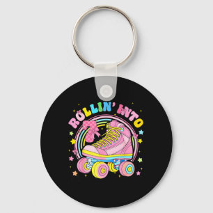 Rolling Into 7 Roller Skate Coquette Seventh Key Ring