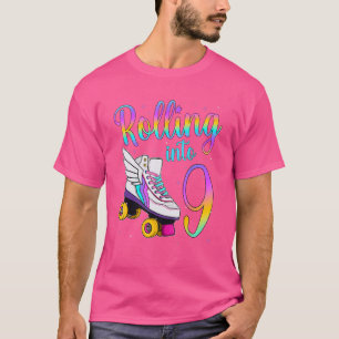 Rolling Into 9 Years Lets Roll I'm Turning 9 Rolle T-Shirt