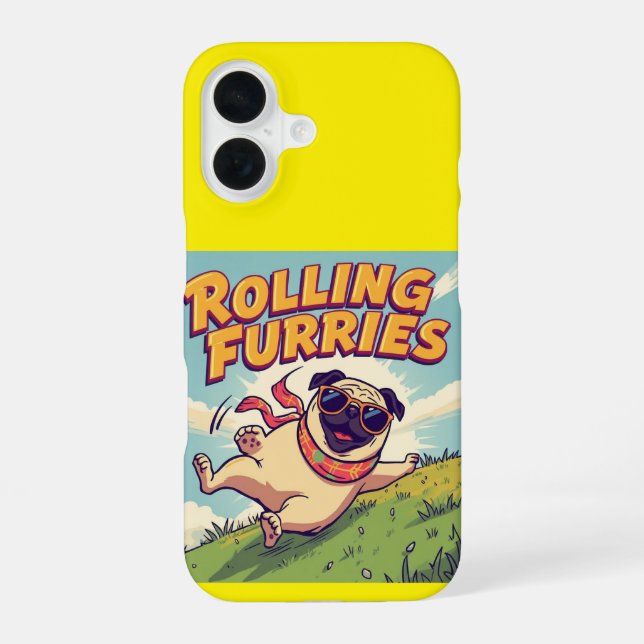 Rolling into Happiness iPhone 16 Case (Back)