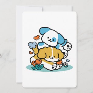 Rolling Into May Like Happy Pups – Cute Spring Dog Holiday Card