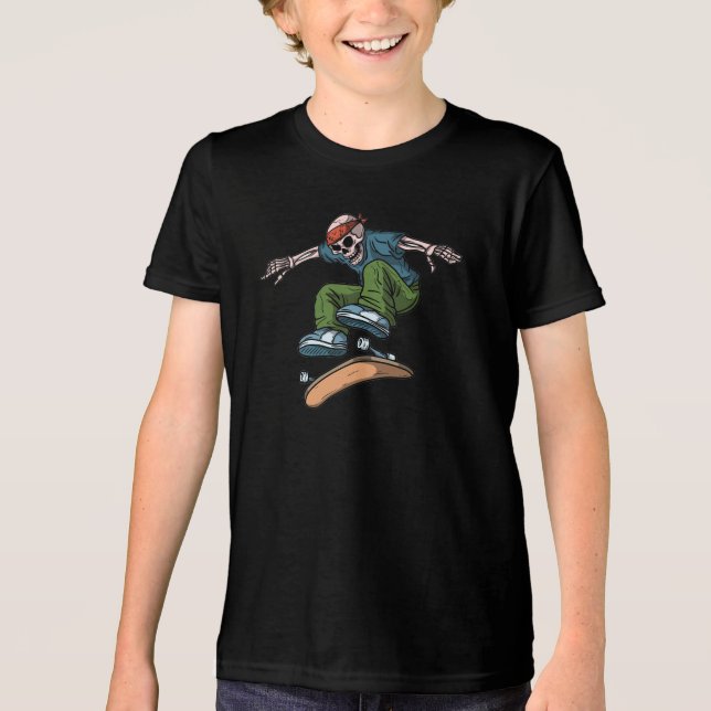 Rolling Into Spooky Season kids Tee  (Front)
