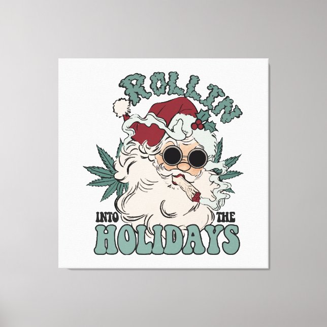 Rolling into the Holidays Canvas Print (Front)