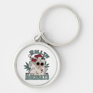 Rolling into the Holidays Key Ring