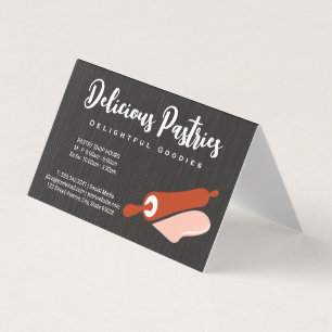Rolling Pin and Dough Bakery Business Card