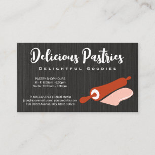 Rolling Pin and Dough   Bakery Business Card