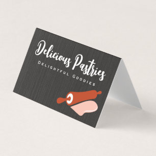 Rolling Pin and Dough Culinary Business Card