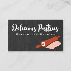 Rolling Pin and Dough Culinary Business Card