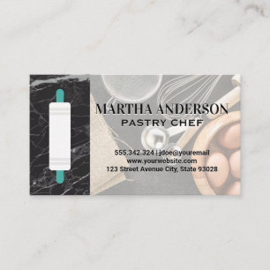 Rolling Pin Baking Ingredients and Tools Business Card