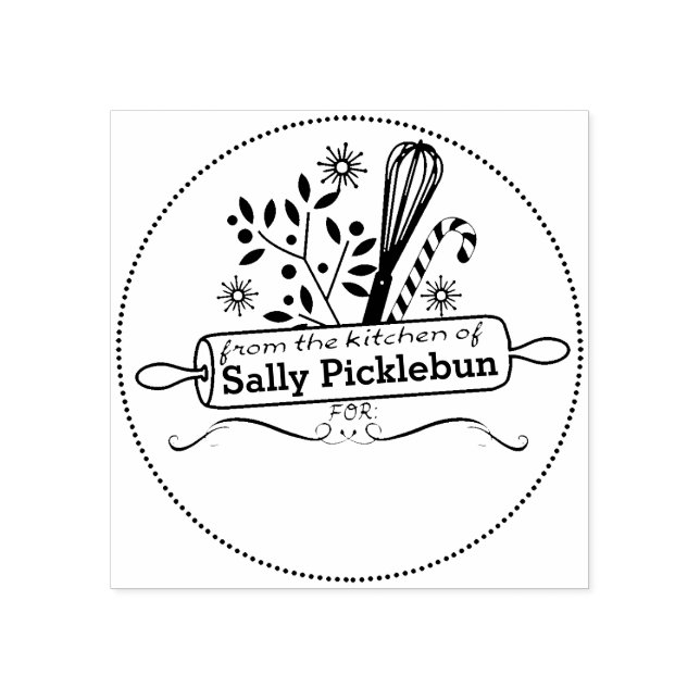 Rolling pin Christmas culinary from the kitchen of Rubber Stamp (Imprint)