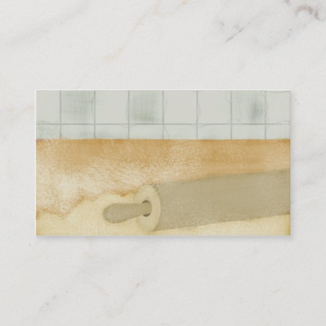rolling pin dough flour baker pastry chef business card (Front)