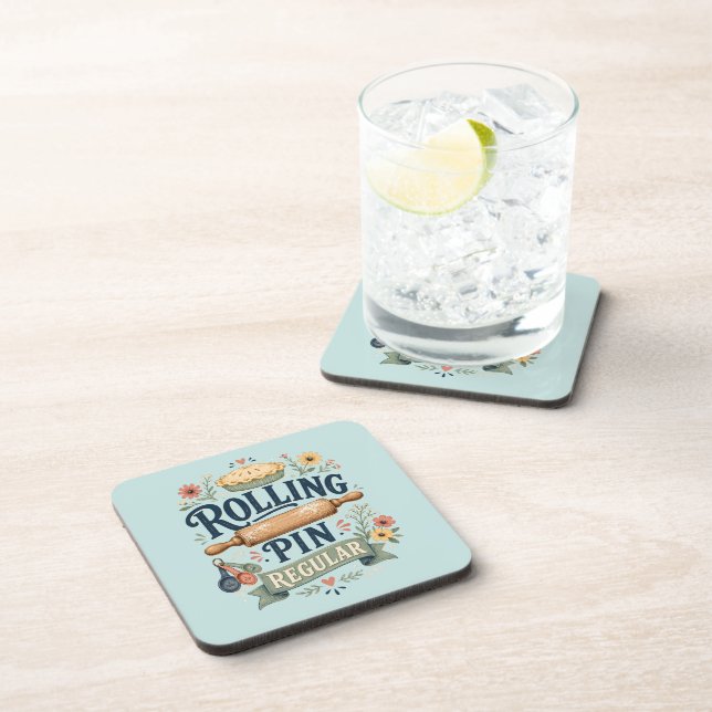 Rolling Pin Regular Cottage Baker Coaster (Right Side)