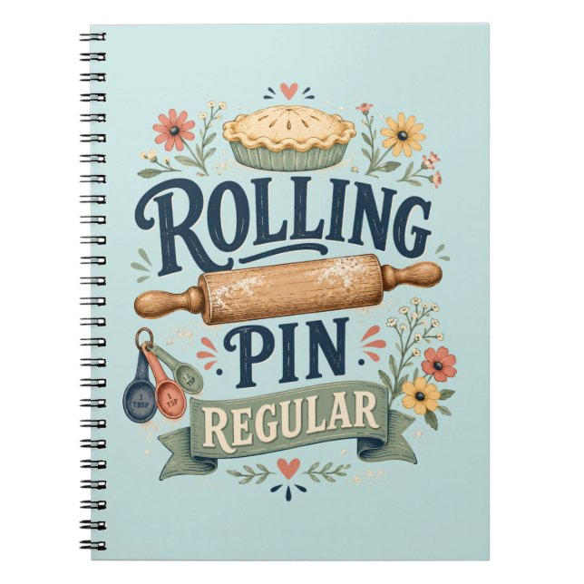 Rolling Pin Regular Cottage Baker Notebook (Front)