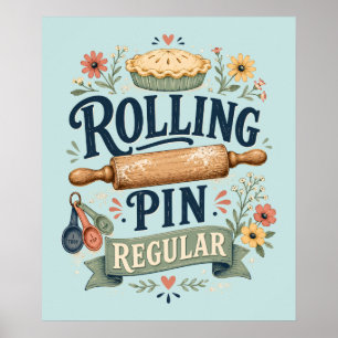 Rolling Pin Regular Cottage Baker Poster