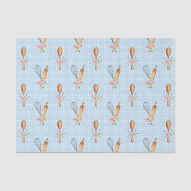Rolling Pin, Whisk, Spoon Tissue Paper (Front)