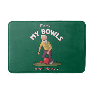 Rolling Struggles: Fark, My Lawn Bowls Are Heavy! Bath Mat