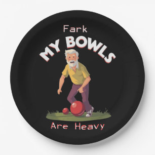 Rolling Struggles: Fark, My Lawn Bowls Are Heavy! Paper Plate