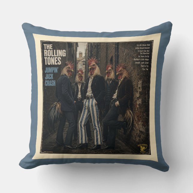Rolling Tones: a Parody Cushion (Front)