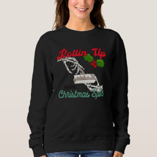 Rolling Up Some Christmas Spirit Tree Cakes Skelet Sweatshirt