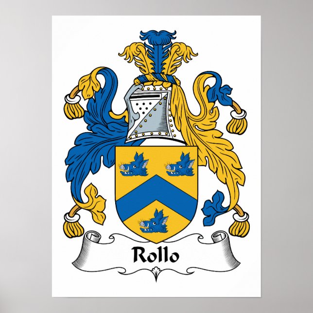 Rollo Family Crest Poster (Front)