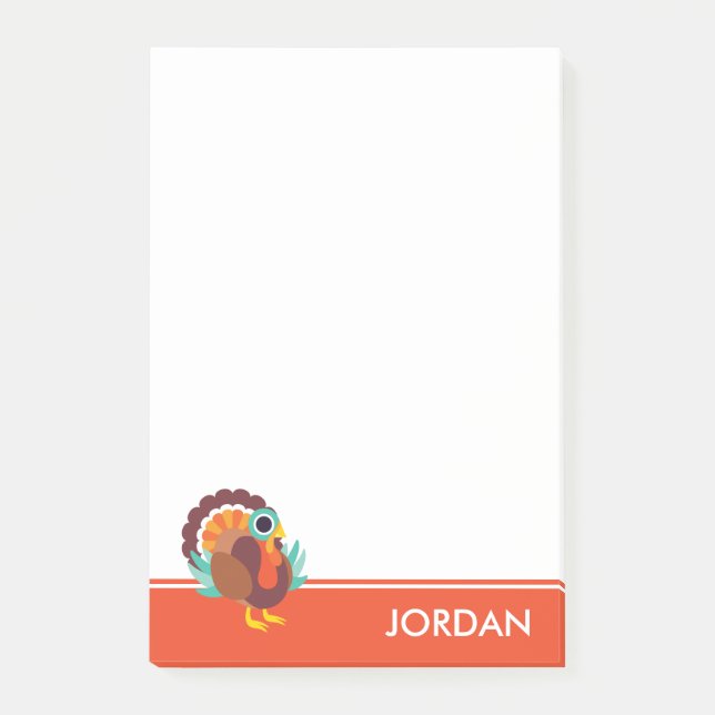 Rollo the Turkey Post-it Notes (Front)