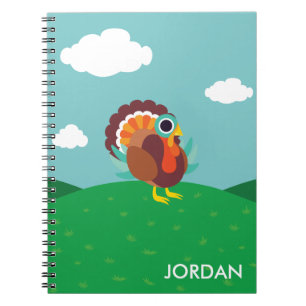 Rollo the Turkey Spiral Notebook