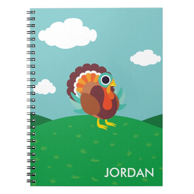Rollo the Turkey Spiral Notebook (Front)