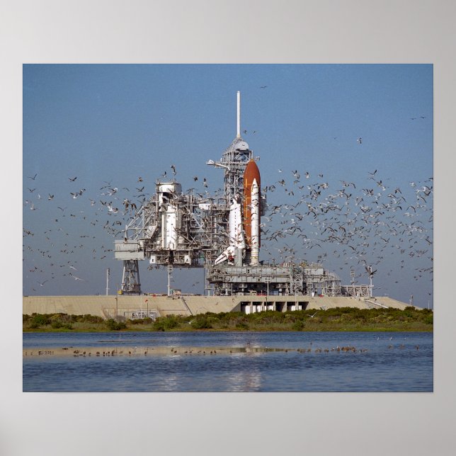Rollout of Space Shuttle Atlantis (STS-27) Poster (Front)