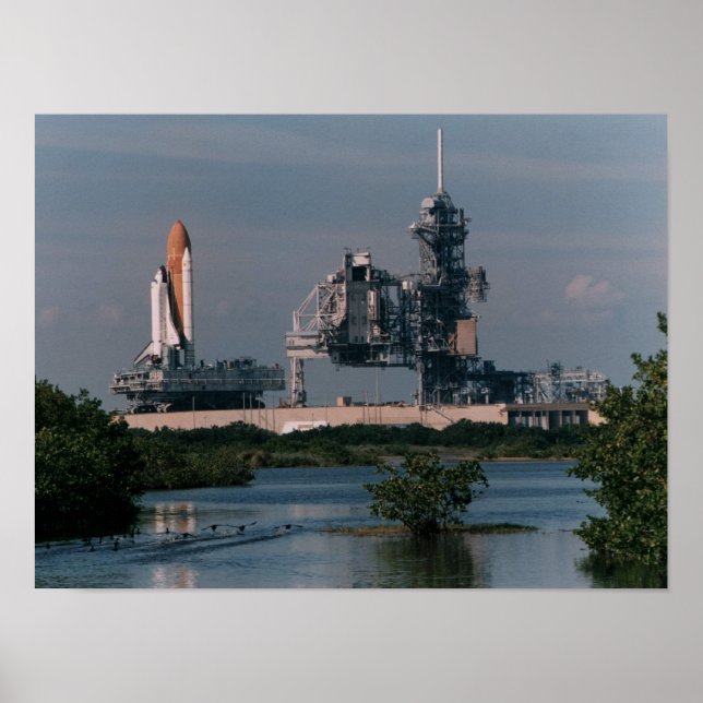 Rollout of Space Shuttle Endeavour (STS-72) Poster (Front)