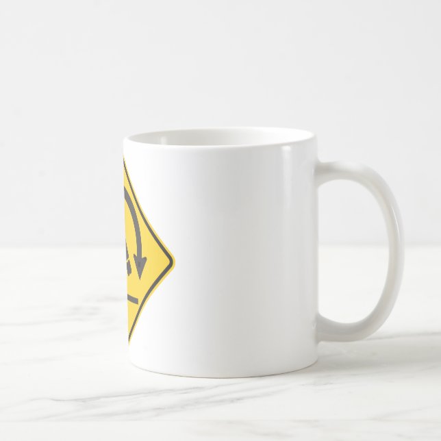 Rollover Hazard Highway Sign Coffee Mug (Right)