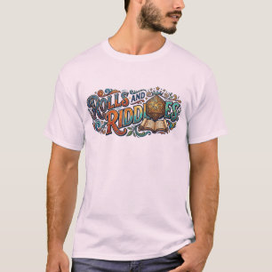 Rolls and Riddles – Fun Adventure Typography T-Shi T-Shirt
