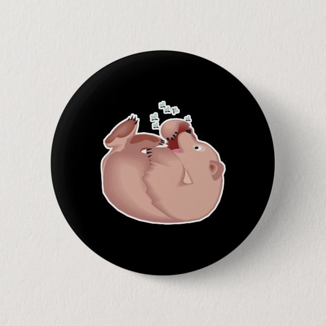 roly poly bear 6 cm round badge (Front)