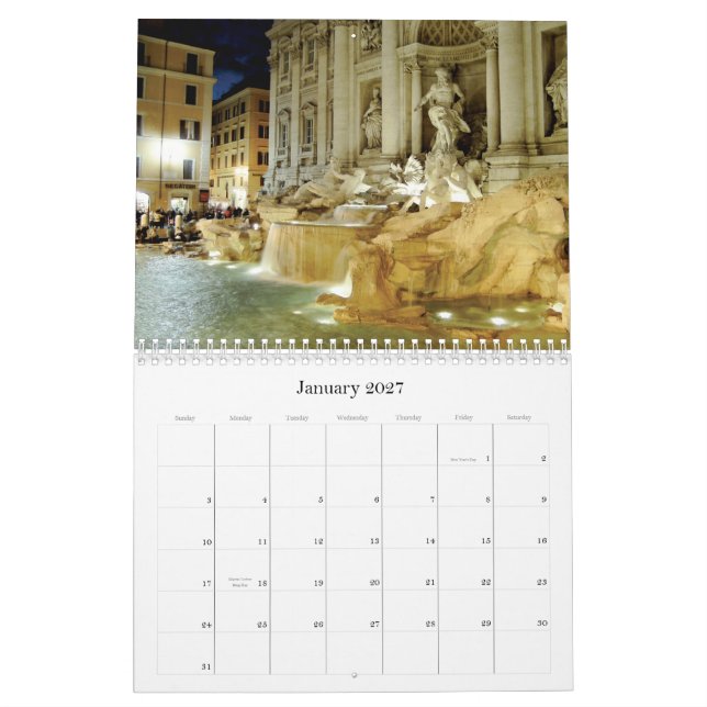 Roma 2009 Calendar (Jan 2027)