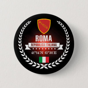 Roma 6 Cm Round Badge