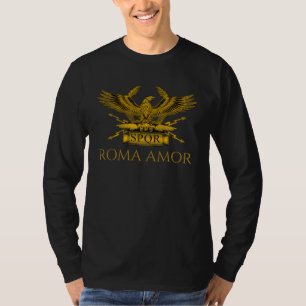Roma Amor  Latin Wordplay  Ancient Roman Legionary T-Shirt