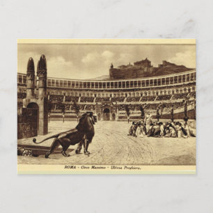 Roma Artist's Impression, Lions and christians Postcard