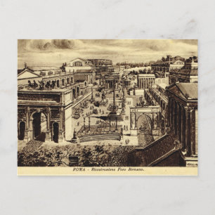 Roma, Artist's Impression of Forum in Roman times Postcard