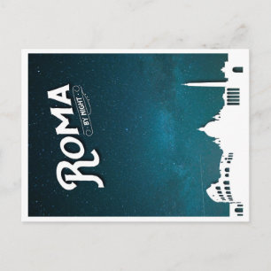 Roma by night . postcard