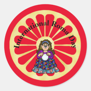 Roma Day Gypsy Fortune Teller Stickers