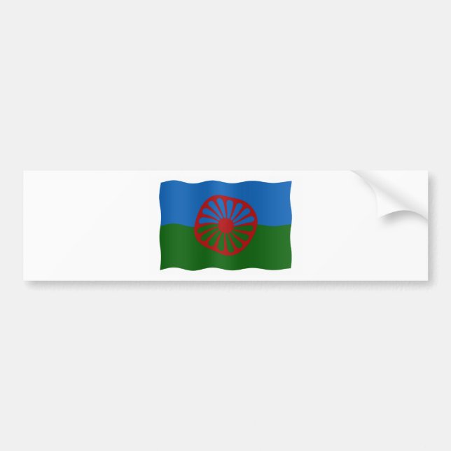 Roma flag bumper sticker (Front)