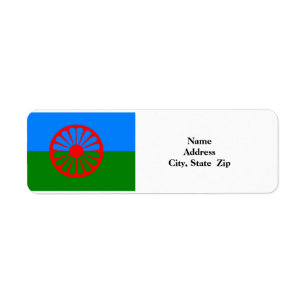 Roma Flag Return Address Labels