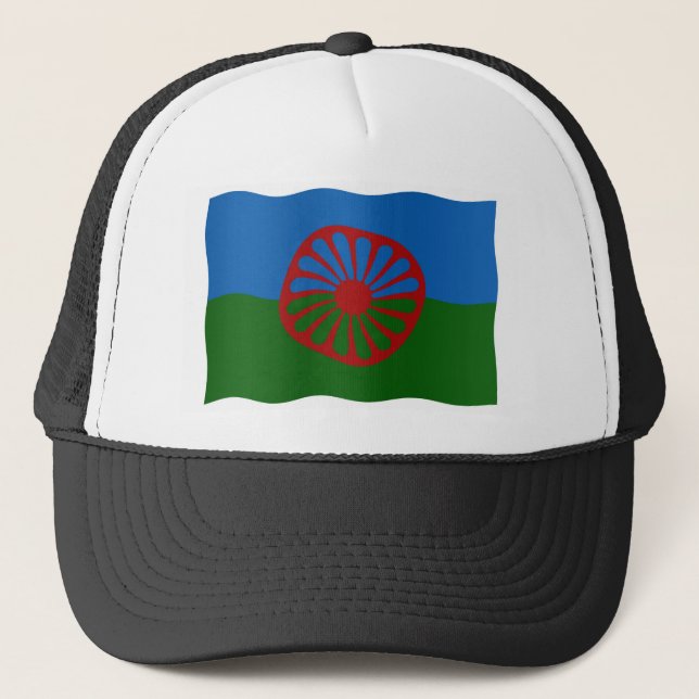 Roma flag trucker hat (Front)