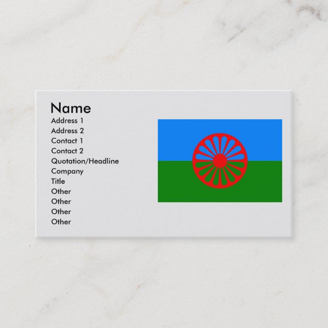 Roma, India Business Card (Front)