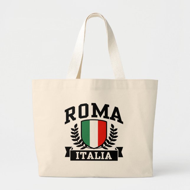 Roma Italia Large Tote Bag (Front)