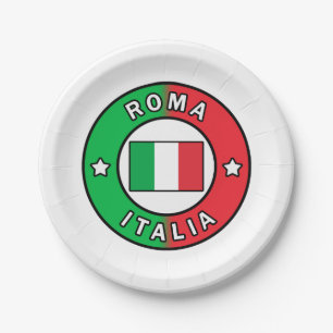 Roma Italia Paper Plate