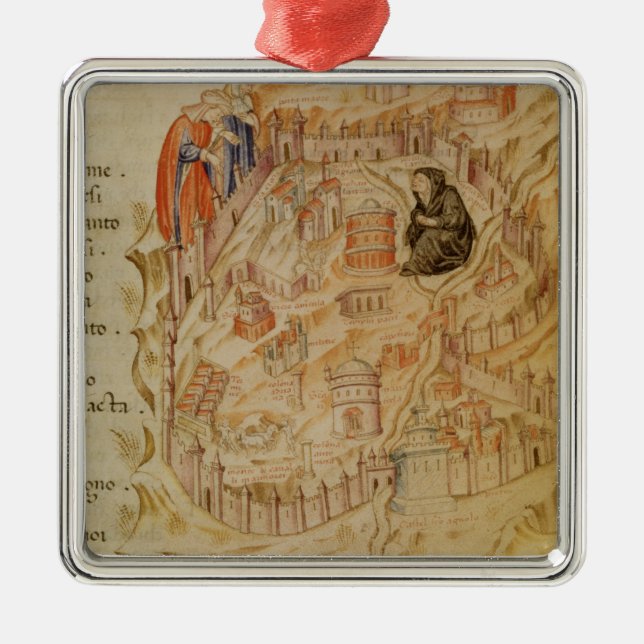 Roma La Veuve Metal Tree Decoration (Front)