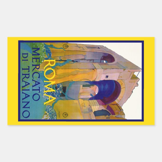 Roma ~ Mercato di Traiano Rectangular Sticker (Front)