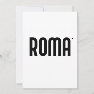 Roma - minimalistic typography card
