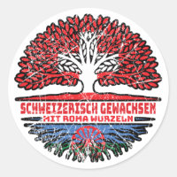 Roma Romani Schweizer Schweiz Baum Wurzel Flagge