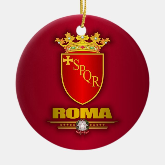 Roma (Rome) Apparel Ceramic Tree Decoration (Front)